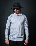 OLD SCHOOL TROUT Heater grey - Aria.Lite Hooded Jersey