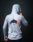 OLD SCHOOL TROUT Heater grey - Aria.Lite Hooded Jersey