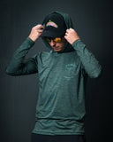 MAYFLY Dark stone green - Aria.Lite Hooded Jersey