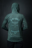 MAYFLY Dark stone green - Aria.Lite Hooded Jersey