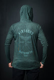 MAYFLY Dark stone green - Aria.Lite Hooded Jersey