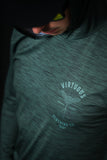 MAYFLY Dark stone green - Aria.Lite Hooded Jersey